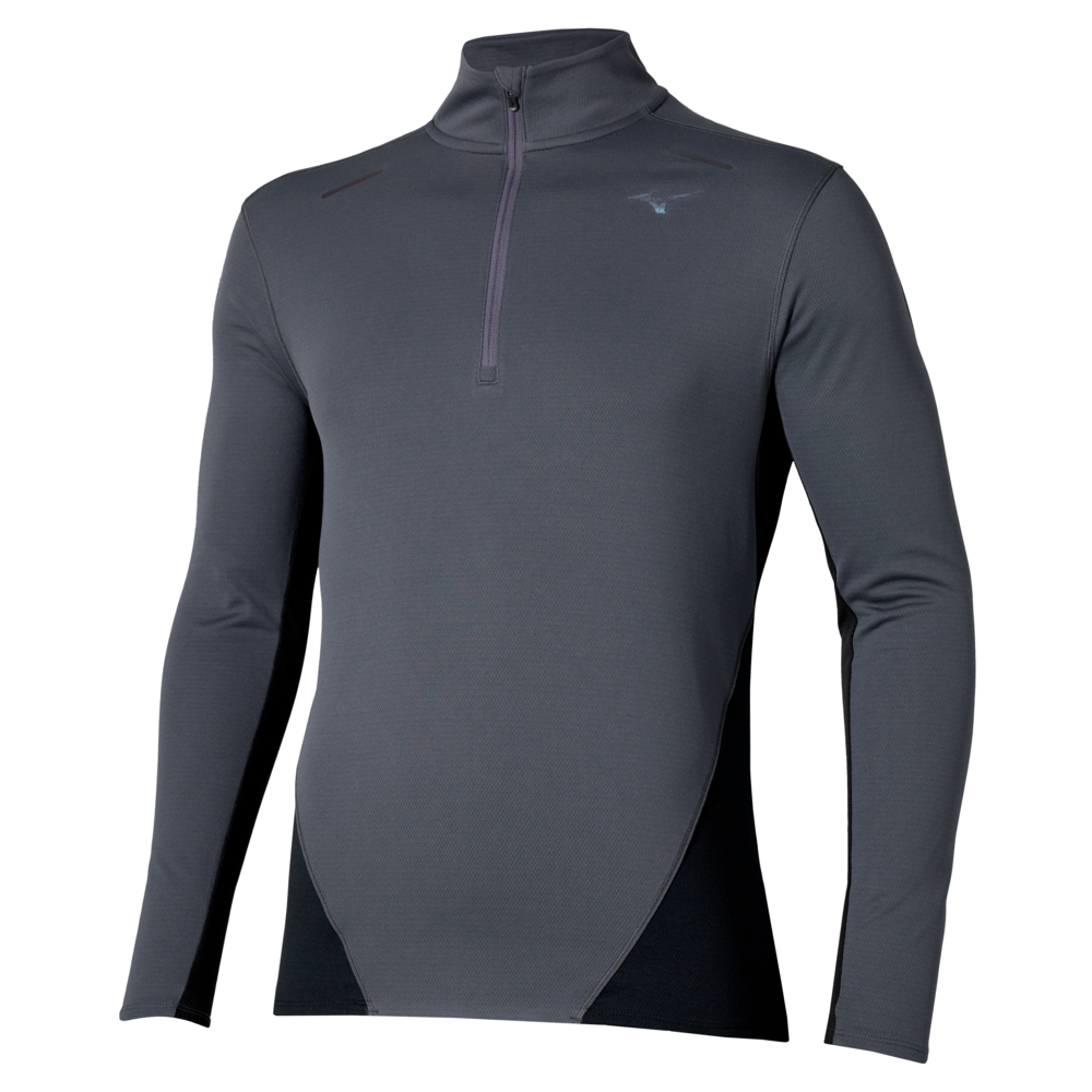 Mizuno Tech Thermal Charge Half Zip Long Sleeve Tee Homme TailleL - vue 2